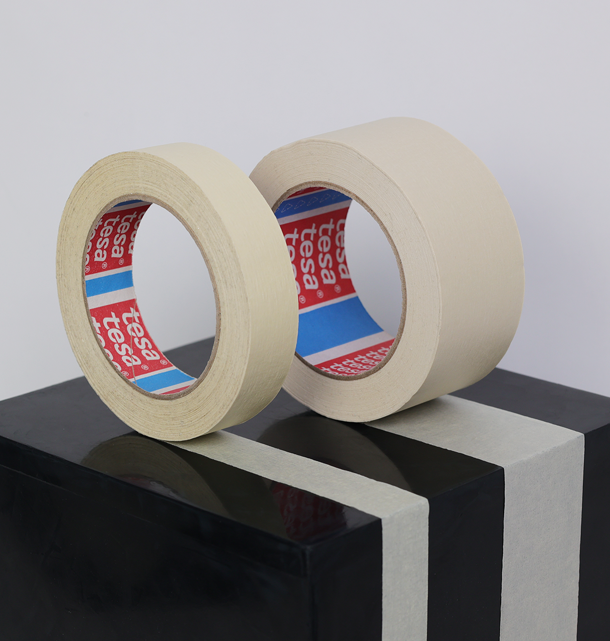 Beige Masking Tape - Finely Creped Indoor Masking Tape 50m Roll