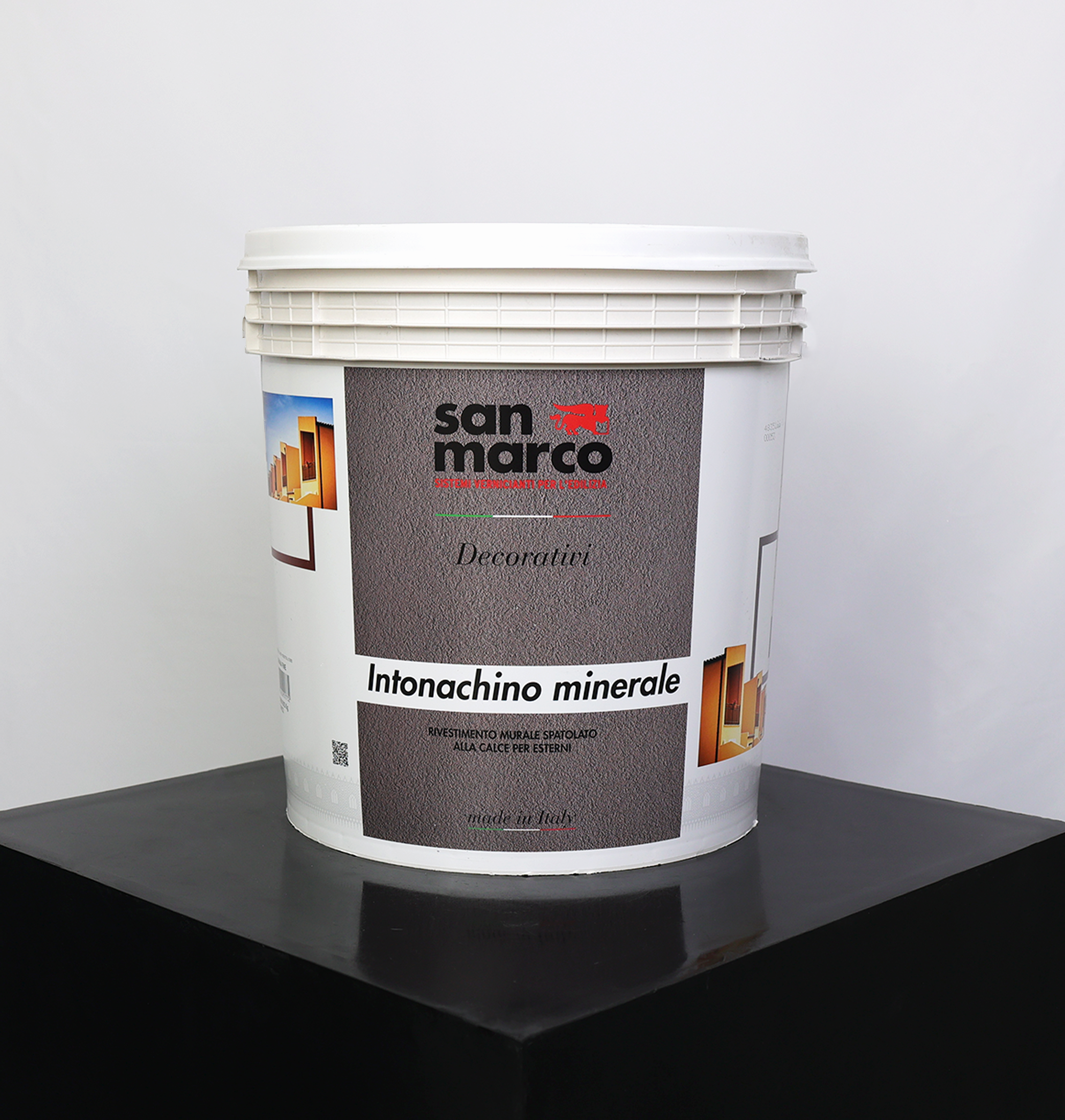 Intonachino Minerale Grana Media - Lime-Based Extra Large Grain Venetian Plaster For Exteriors 1kg (Dark Colours)