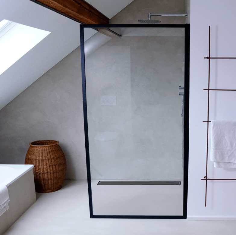 Linear Shower Tray (800mm Rectangular Grid) -  Designed For Microcement Application