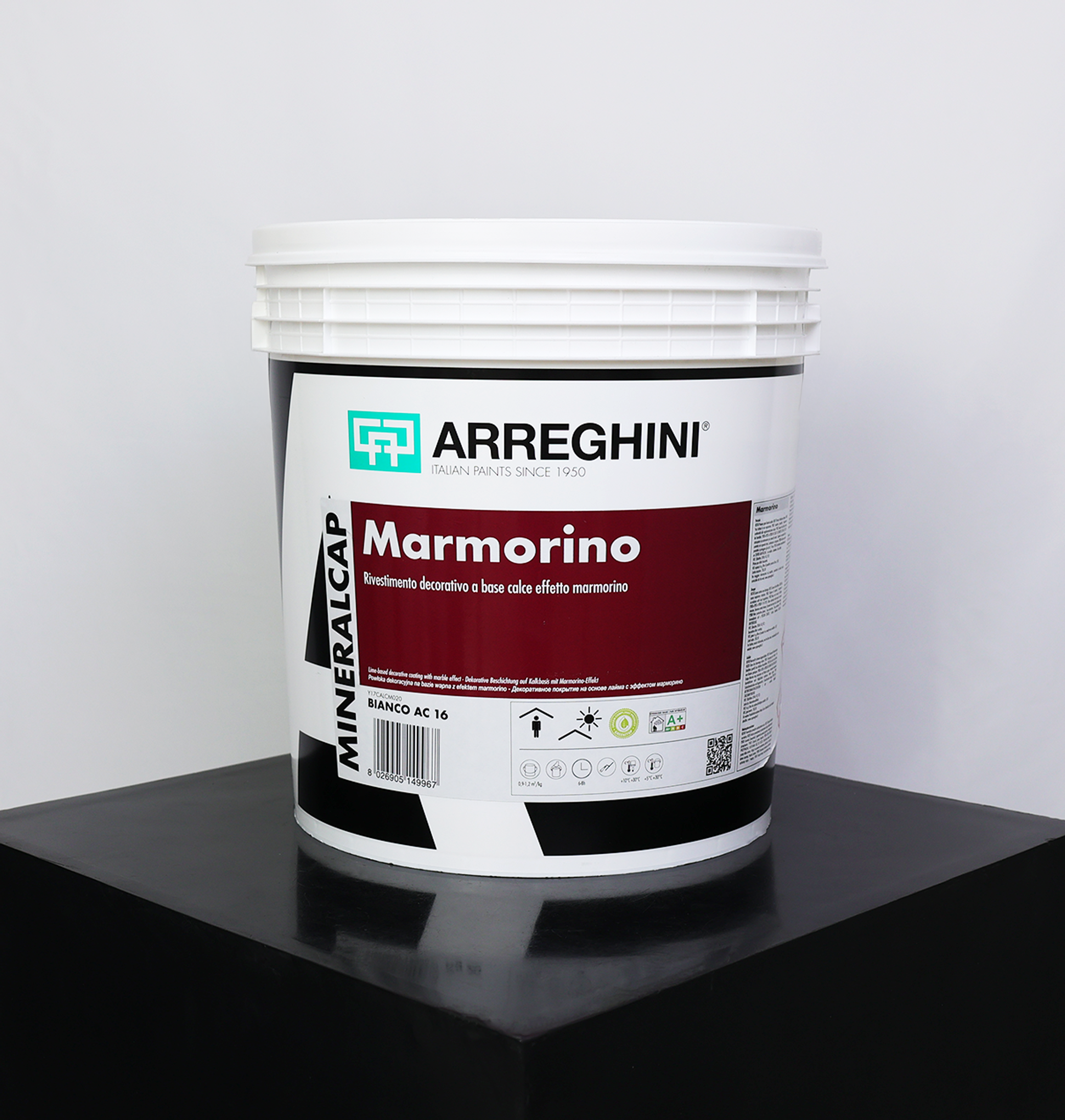 Marmorino Fino - Fine Grain Lime-Based Venetian Plaster 20kg (Dark Colours)